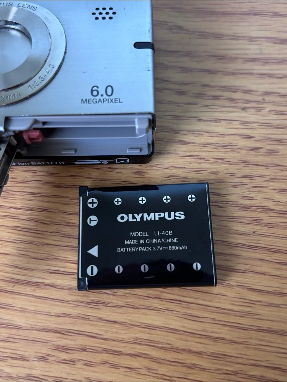Olympus Silver SP-700 Compact Digital Camera Front View